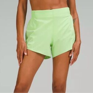 Lululemon Hotty Hot High-Rise Shorts 4” Green Light Athletic Shorts Size 6